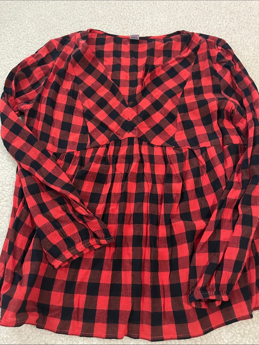 Old Navy red & black blouse Size XS